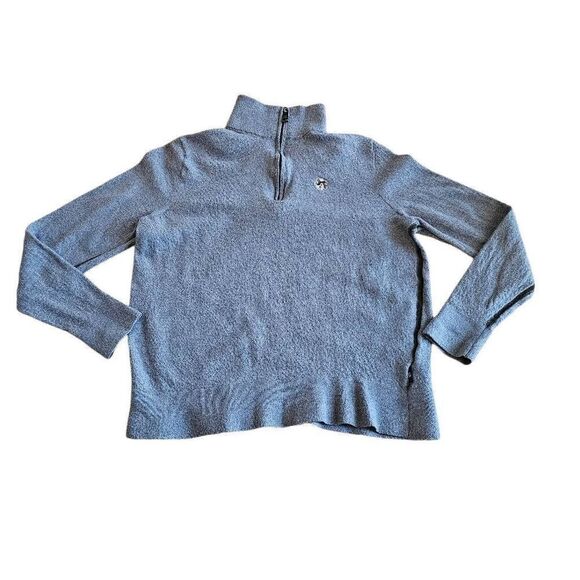 Ted baker mens Sz 6 gray fited merino wool half zip sweater - Picture 4 of 8